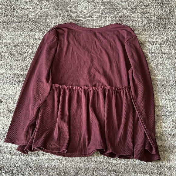 NWT Torrid Knit V-Neck Lace Inset Long Sleeve Babydoll Purple 1X - Picture 9 of 9